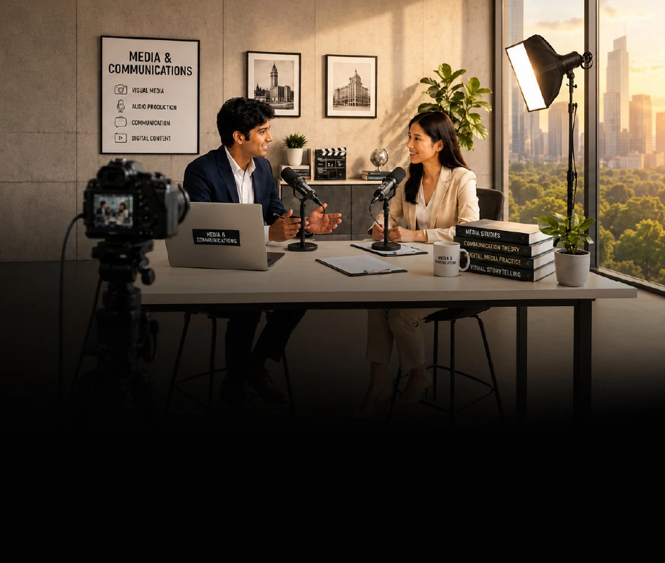 Advanced Diploma in Media and Communication student developing media content