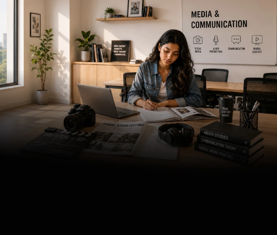 Foundation Diploma in Media & Communication student developing media and communication capabilities