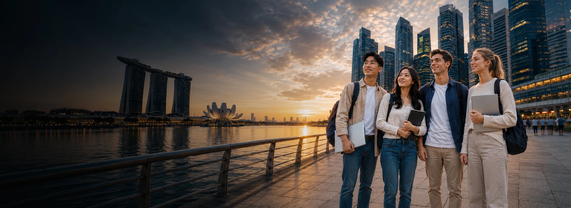 International students studying at BAC Singapore
