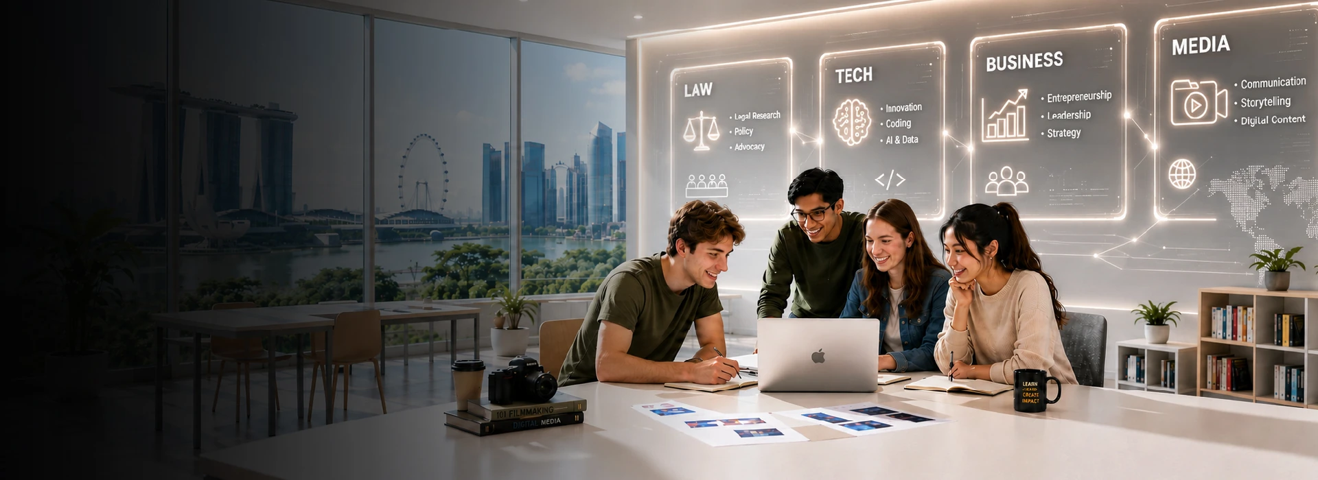 BAC students exploring future-focused learning through digital tools